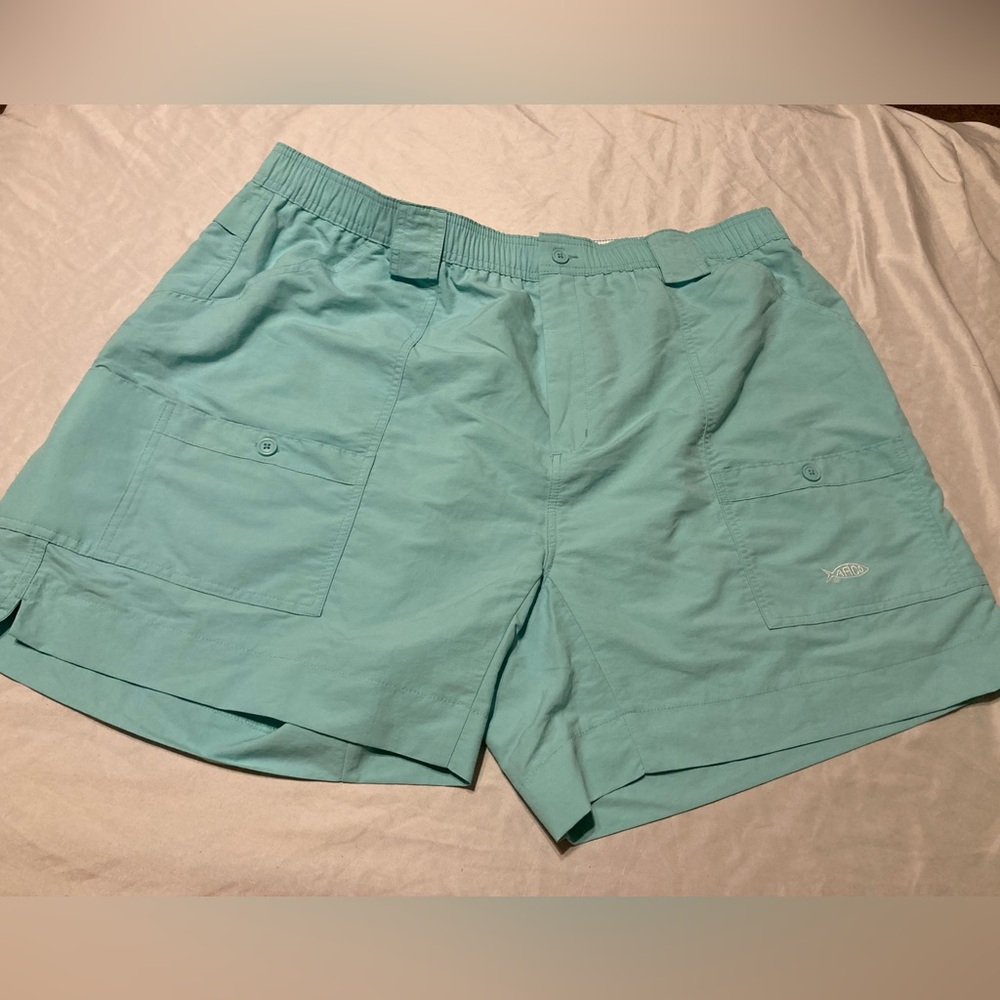 mens sz 44 AFTCO teal colored shorts